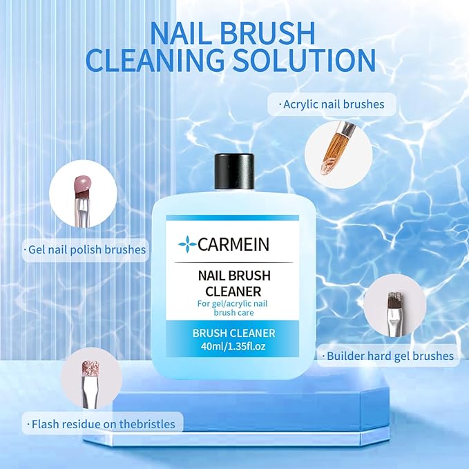Nail Brush Cleaner - Special for Gel/Nail Art Brushes Cleaning solution & Makeup Brush Care, Must-Have for Renewal, 80ml/2.7fl.oz Nail Brush Cleaner
