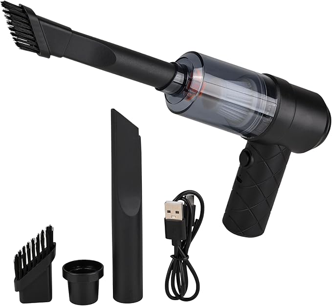 13" Mini Handheld Vacuum Cleaner - 120W, 12000pa Suction Power, Cordless, Rechargeable - Perfect for Dust, Pet Hair, Crumbs - Lightweight, Home, Office, Auto Detailing, Keyboard, Bricks, Ornaments