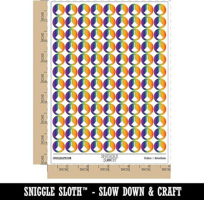 Feather Duster Cleaning 200+ Round Stickers - Matte Finish - 0.50" Size - Rainbow