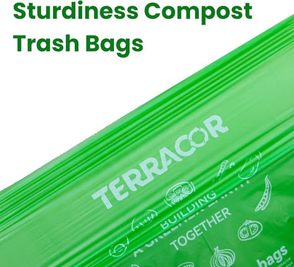 3 Gallon Compostable Food Scrap Bags, 100 Bags Compost Bags for Countertop Bin, BPI Certified and Meet The ASTM D6400 Standard
