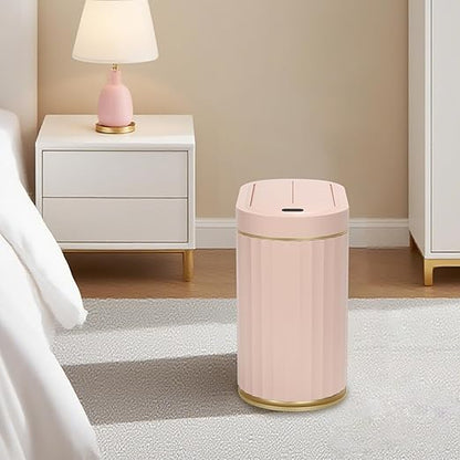 SYNCVIBE Bathroom Trash Can with Lid Butterfly 2 Gallon Sensor Trash can, Dorm Decor Waterproof Garbage Can, Automatic Slim Trash Bin, Under-Counter Wastebasket for Kitchen, Bedroom, Living Room, Pink