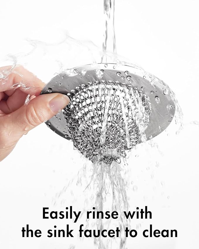 WOKDADA Upgraded Kitchen Sink Drain Strainer, Patented Reversible Kitchen Sink Strainer, 304 Stainless Steel Sink Strainer Basket, Anti-Clogging & Handmade, Fit US Standard 3-1/2'' Sink Hole
