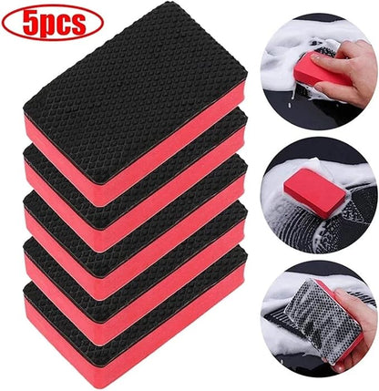 1/5pcs，Compatible for Car Magic Clay Sponge Bar Pad Decontamination Block Cleaner Cleaning Eraser Wax Polish Washing Tool(5pcs)