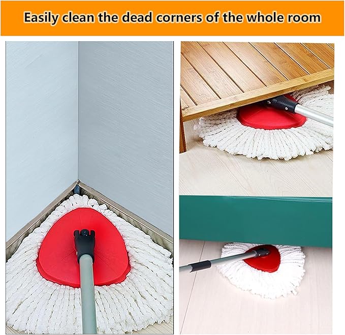 12Pack Spin Mop Replacement Heads,100% Microfiber Mop Head Replacement Compatible with Triangle Spin Mop, 360 Degree Spin Mop Refill for Easy House Cleaning Floor Mopping,Multi-Pack Value Pack