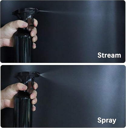 OFFIDIX Glass Spray Bottles for Cleaning,16 OZ 2 Pack Continuous Empty Water Mister Spray Bottles for Hair,Plants Mister,Adjustable Nozzle,Amber and Black