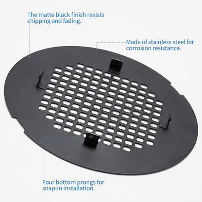 Shower Drain Cover, Shower Drain Hair Catcher Snap-in Replacement Strainer, Brushed Silver Round Grate, Drain Protector Designed for 4.25" D Standard Round Shower Drains