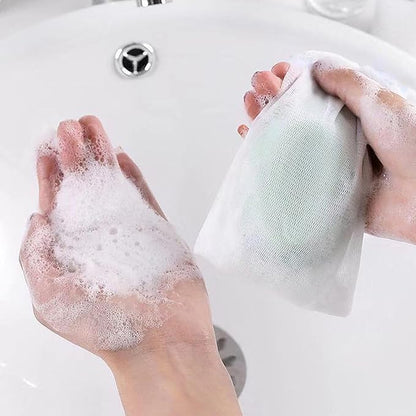 Mozeat Lens 20 PCS Exfoliating Mesh Soap Saver Pouch Bag Mesh Soap Bag Soap Handmade Soap Bubble Mesh Net Bags with Drawstring Mesh Foaming Net Soap Sack Bags for Bath & Shower, Colorful
