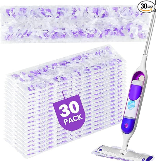 30 Count Power Mop Pads Refills for Swiffer PowerMop Multi-Surface Mopping Pad Disposable Replacement Compatible with PowerMop, Safe on All Finished Floors