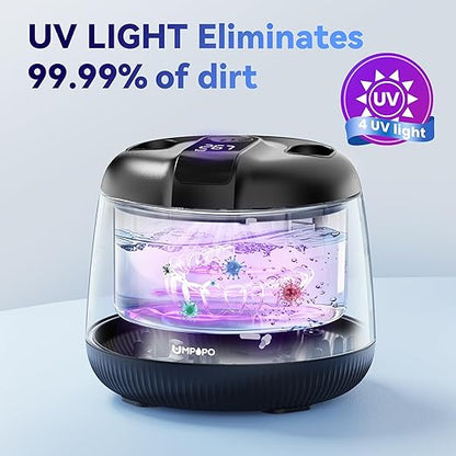 Ultrasonic Retainer Cleaner Machine 48kHz, Dental Cleaning Pod, Ultrasonic Retainer Cleaner for Dentures, Aligners, Mouth Guards, Toothbrush Heads and Jewelry with 200ML Capacity, LAB Supply