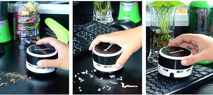 Ogrmar Portable Cordless Mini Desktop Vacuum Desk Dust Cleaner/Dust Sweeper for Home Office Keyboard (Black)