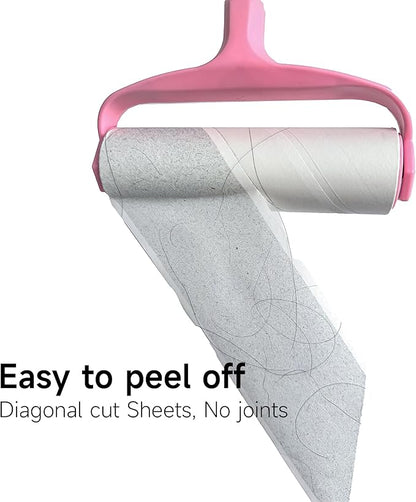5 Pack 6.3 Inch Lint Roller Refills, 60 Sheets Per Roll - 300 Total Sheets | Sticky Adhesive Lint & Pet Hair Remover for Clothes, Furniture, Car Seats & Bedding (5, 6.3 Inch)