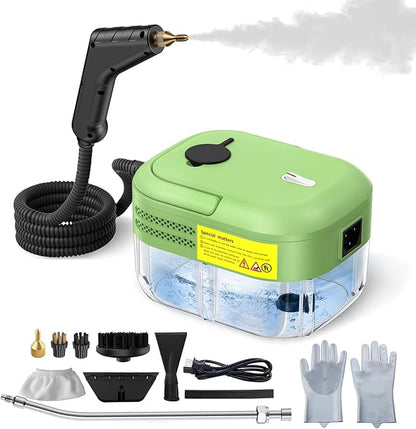 2200W Steam Cleaner, Handheld Steam Cleaner whit 1.2L Water Tank for Home Use, Fast Heat-Up in 10-15s, Portable High Steam Cleaners Machine for Cleaning Kitchen, Bathroom, Grout, Car