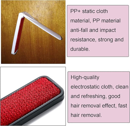 4 Pack Folding Lint Brush Foldable Reusable Portable Mini Lint Remover Brushes for Pet Hair Remover Clothing Dust Removal Garment Fabric Fluff Cleaning Tool Travel Car Work Backpack Purse