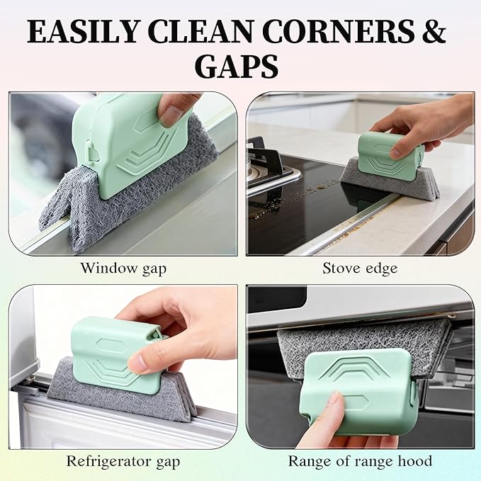 Magic Window Track Cleaner, 2026 Upgraded Window Groove Cleaning Brush Tools Set, Handheld Window Track Cleaner Brushe Tools for Window lides Gaps, Tile Lines Shutter Car Vents (Mix 3Pcs)