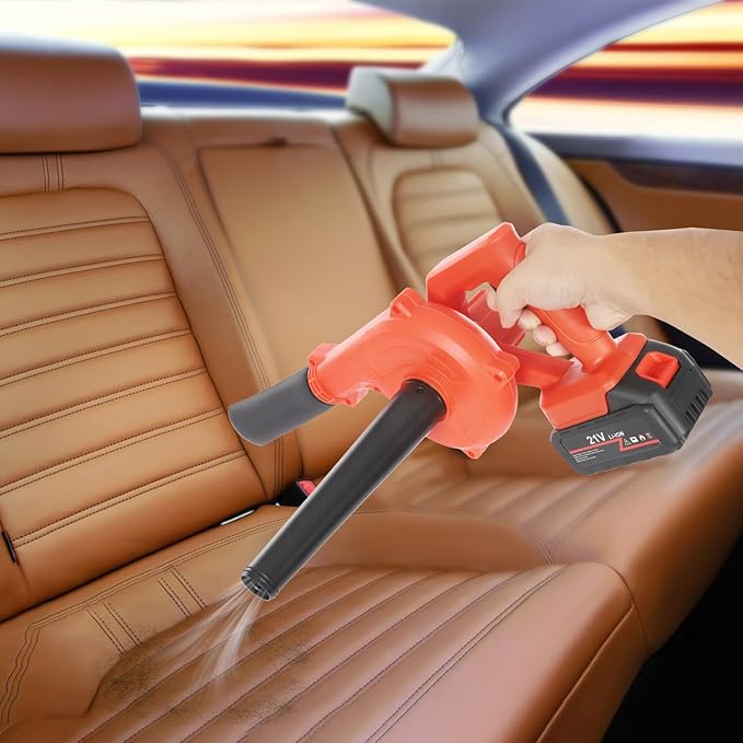 Mini Leaf Blower 2-in-1 Electric Blower Mini Blower Cordless Small Leaf Blower Dust Catcher Car Blower Handheld Vacuum Cleaner for Lawn Care Cleaning