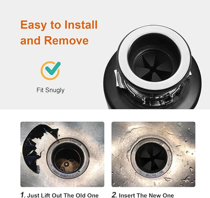 2 Pcs Garbage Disposal Splash Guard Sink Baffle, 3 1/8" Removable Garbage Disposal Rubber Drain Insert, Replacement Waste Food Garbage Disposal Parts for Waste King Whirlaway and GE Models