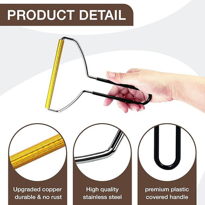 Savina Wool Pressing Mat Cleaning Tool - Lint Remover for Quilting, Carpet Rake Remove Everyday Furniture, Sofa... (Set 2)