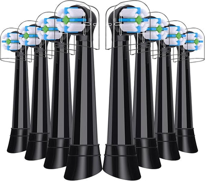 8 Pack IO Brush Head Compatible with Oral B IO 2/3/4/5/6/7/8/9/10/Deep Clean Electric Toothbrush, Replacement Heads Compatible with Oral B IO for Effective Cleaning (Black)