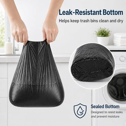 4 Gallon Small Trash Bags 105 Count Tear & Leak Resistant Small Garbage Bags For Bathroom White Trash Can Liners - 40% Thicker competitor brands roll bags