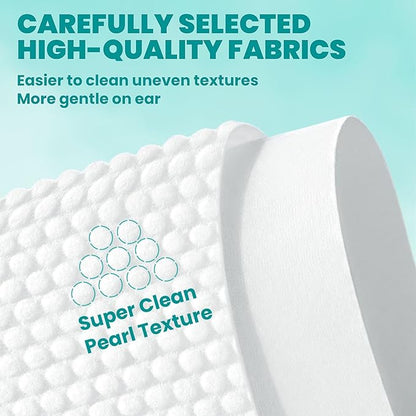 MEDUWEDU Ear Cleaner Finger Wipes 60 Counts, Dog Ear Cleaner,Soft & Easy Otic Cleaning Pads, Remove Wax, Dirt & Stop Smelly, Itchy, Non-Irritating, Grapefruit Scent