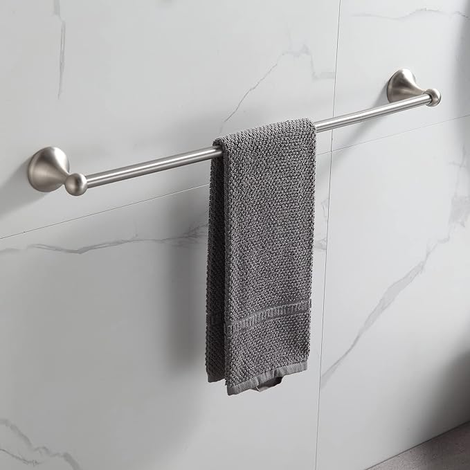 BGL Bathroom Accessory Set, Brushed Nickel Adjustable Expandable Towel Bar 4-Piece Bathroom Hardware Set Wall Mounted