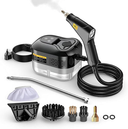 Aless 2500w Handheld High-Temperature Pressurized Steam Cleaner, 6 Adjustable Levels High Pressure Steam Cleaner, 15s Fast Heat-Up, 4.5BAR High-Pressure, for Kitchen, Bathroom, Windows, Car