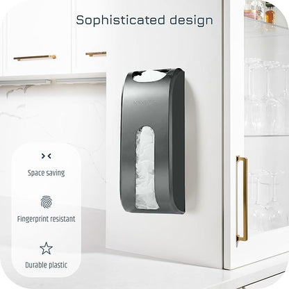 Manterio Wall Mount Plastic Bag Organizer | Durable Plastic Grocery Bag Saver | Smudge Proof, Fingerprint Resistant