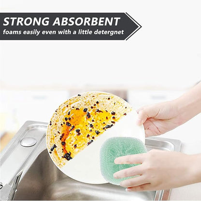 FOMIYES 24pcs Scouring Ball Cleaning Mesh Natural Scrubber Dishes Kitchen Brush Pot Ball Tool Scrubbers Dish Washing Brush Random Color