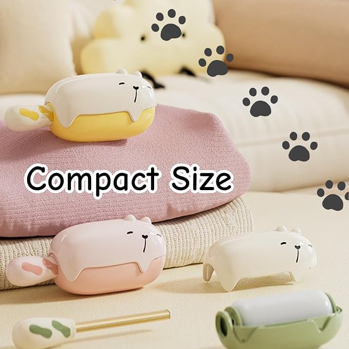 3 PCS Bear Lint Roller 2-in-1 Washable Sticky Ball Remover Fabric Sofa Shaver for Home Pet Owners Travel Wardrobe Cleaning Use