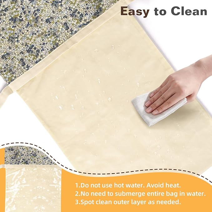 2 Pack XL Reusable Beeswax Bread Bags for Sourdough Baking, Organic Waxed Lined, Cotton Bread Bags for Homemade Bread, Food-Storage Bag to Keep Fresh