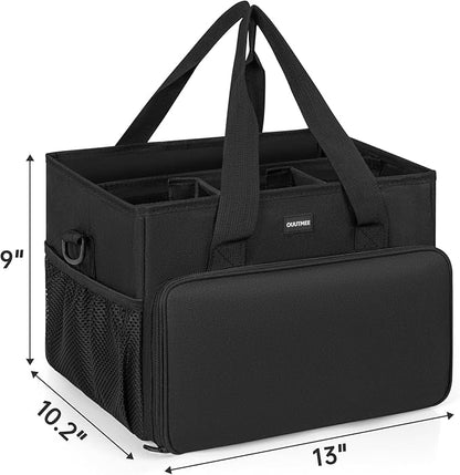 Carry Bag Compatible with Bissell SteamShot Hard Surface Steam Cleaner 39N7V/39N7A, Adjustable Compartments Steam Cleaner Storage Bag Fits for Phueut Pressurized Handheld Steam Cleaner