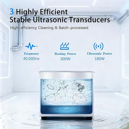 VUA 6L Commercial Ultrasonic Cleaner with Digital Timer & Heater, Professional Ultrasonic Parts Cleaner, Ultra Sonic Cleaning Machine with 300W Heated Cleaner for Glasses Industrial Parts Tools Lab