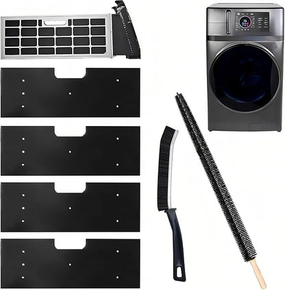 WH01X35719 Lint Filter, 4 PCS GE Washer Dryer Combo with 2 Dryer Vent Brush - Hand Washable and Reusable Lint Filter for Ge Washer Dryer Filter - for Models: PFQ97HSPVDS (style 1)