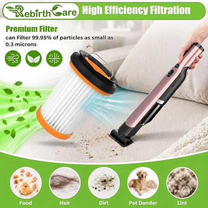 12 Pack WV201 Filter Replacement for Shark Wandvac ION W1 S87 Cordless Handheld Vacuum, Compatible with WV200, WV201, WV205, WV220, WV201BK, Compare to Part # XHFWV200