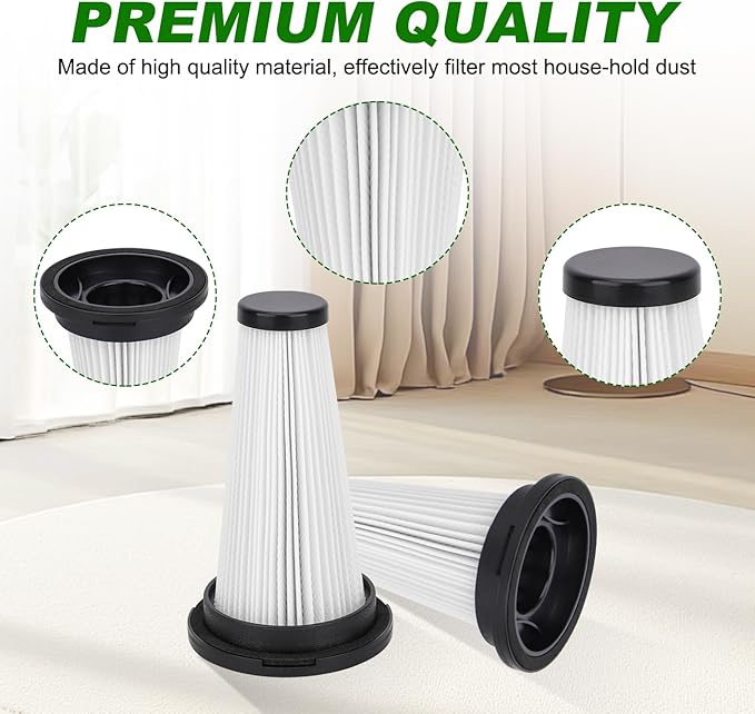 T350 Replacement Filters for MBYULO/Vicease/SUXIANGVAC/Trucozie T350/CHEBIO C8/OUYFHK/TITIPOY/Vacusion Cordless Vacuum Cleaner - Vacuum Accessories Parts, 2Pack