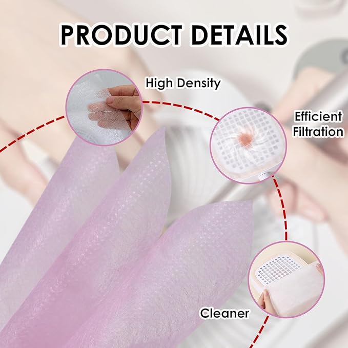 220 Sheets Nail Dust Collector Filter Paper: Disposable Dust Vacuum Filter for Most Nail Dust Fan Extractor Machine, Dust Cleaner Replacement Filter Paper Nail Tech Supplies Accessories for Home Salon