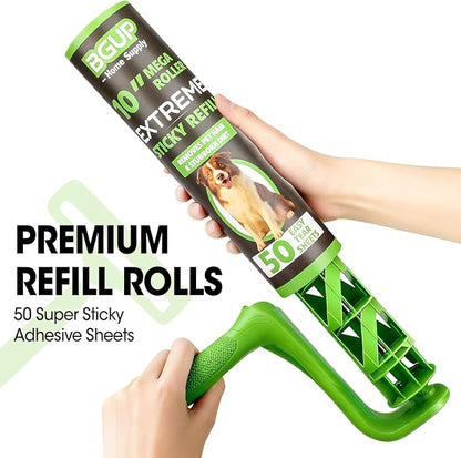 10 Inch Lint Roller Refills, 12 Rolls 600 Sheets Large Lint Rollers for Pet Hair Extra Sticky, Easily Remove Carpets, Clothes, Couch and Curtains Dust (Not Include Lint Roller Handle)