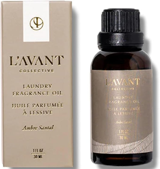 L'AVANT Collective | Essential Oils for Laundry - Dryer Balls Scents – Scented Fragrance Essential Oil Drops | Laundry Oil - Ambre Santal