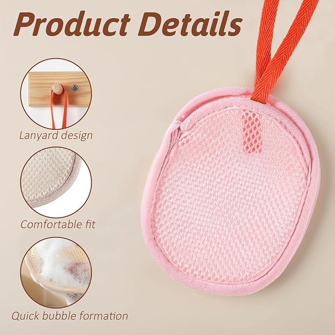 4Pcs Soap Saver Bag Soap Scrubber Pouch Mesh Exfoliating Soaps Pouch Saver Pocket Bar Soaps Bath Loofah Sponge Body Scrubber Shower Sponge for Bathing Shower Bathing Accessories