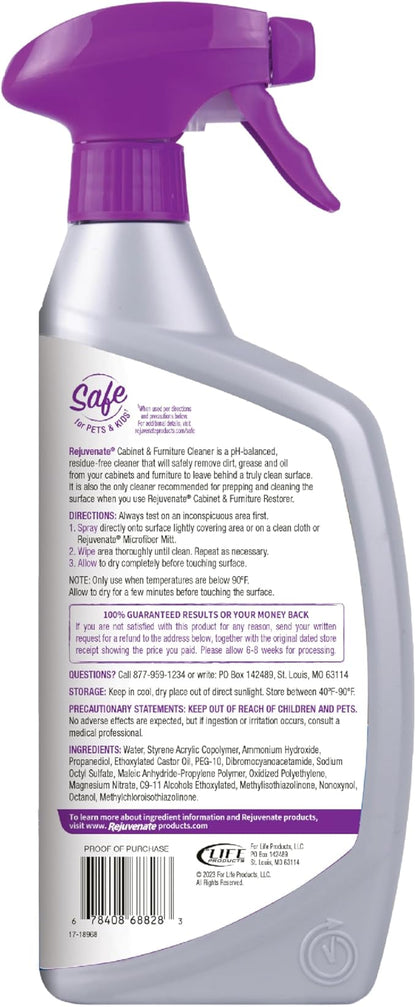 Rejuvenate Cabinet And Furniture Cleaner Removes Dirt, Grime And Grease Buildup To Clean And Shine Cabinets And Furniture, 24 Ounces