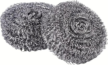 Stainless Steel Sponges (Set of 3 Scrubbies) Sponges Easily Scrub Away Greasy, grimy Build-up and Baked-on Stains