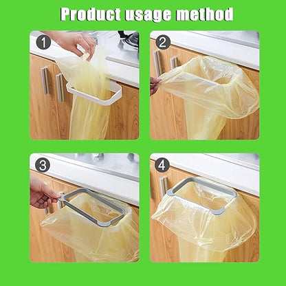 Hanging Organizer Garbage Bag Holder, Over The Cabinet Plastic Trash Bag Holder for Kitchen, Garbage Bag Holder Rack Space Saving Use Portable Cabinet Door Trash Bag Holde Garbage Can