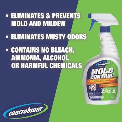 Concrobium Mold Control, 1 Gallon Refill, Eliminates and Prevents Mold, EPA Registered, Bleach Free, Odorless, VOC Free, For Indoor and Outdoor Surfaces