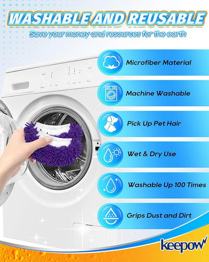 Handheld Steam Cleaner Pads Cloth Steamer Attachments Steam Mop Accessories Compatible with Bissell Steam Shot/Wagner Spraytech/McCulloch/PurSteam Universal Reusable Washable Steam Pad Clothes Cover