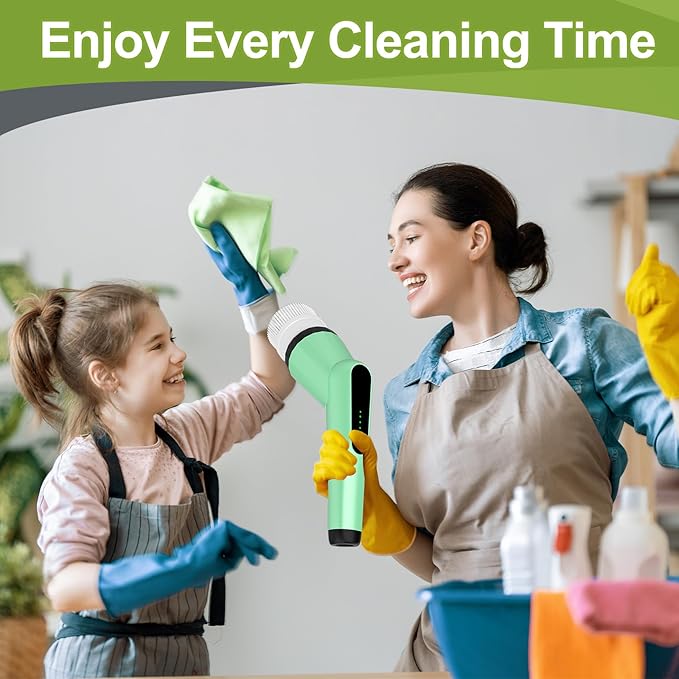 Electric Spin Scrubber Green