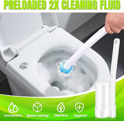 Disposable Toilet Brush and Holder Set, Toilet Wand Refills, 48 Cleaner Refills, Toilet Brush for Toilet Bowl Cleaners, Bathroom Cleaning