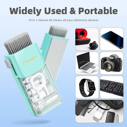 Tassmpitor Laptop Cleaning Kit, All in 1 Keyboard Cleaning kit for MacBook iPad iPhone, Compact Keyboard Cleaner with Brush and Spray for Tablet, Airpods, Earbud, Computer Screen, PC Monitor