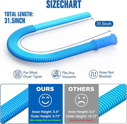 Sealegend Dryer Vent Cleaner Kit Vacuum Hose Attachment Compatible with Most Vacuum Cleaner, Quickly Lint Remover Cleaning Supplies