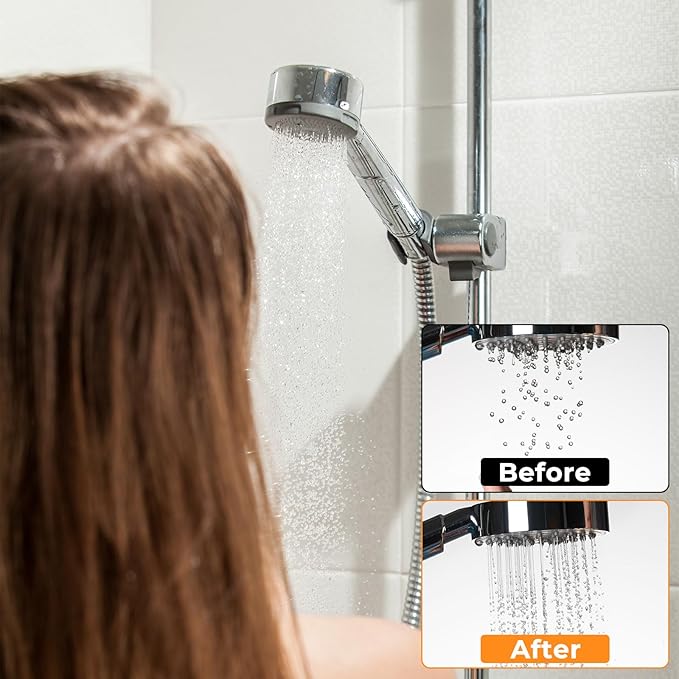 50PCS Shower Head Cleaning Brush, Multifunctional Shower Head Cleaner Tool Anti-Clogging Crevice Cleaning Brush Nozzle Unclogger with Protective Cover & Storage for Showerhead Small Hole Nozzle