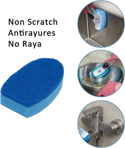 Dish Wand Refill Kit 12 Piece, Sponge Replacement Head, Dish Wand Sponge Refill Just for DGSDKD Brand Handle(Blue) (12)